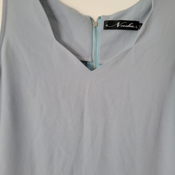 NEESHA Blue Scalloped Dress, Large - Picture 3 of 5